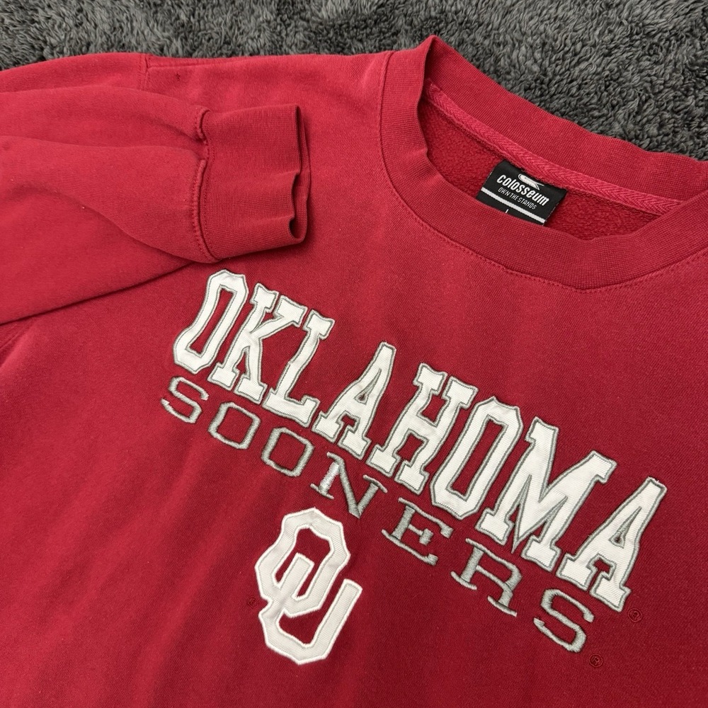 University Of Oklahoma Sooners Colosseum Athletics Crew Neck Sweater Mens Size L